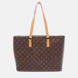 Pre Owned Louis Vuitton Luco Shoulder Tote Bag M51155 Monogram Canvas Leather Used Women