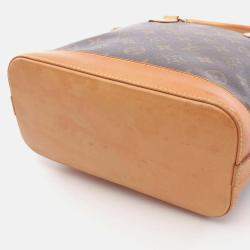 Pre Owned Louis Vuitton Lockit Handbag M40102 Monogram Canvas Leather Brown Used Women Lv