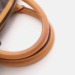Pre Owned Louis Vuitton Lockit Handbag M40102 Monogram Canvas Leather Brown Used Women Lv