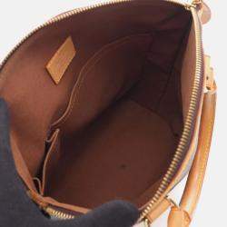 Pre Owned Louis Vuitton Lockit Handbag M40102 Monogram Canvas Leather Brown Used Women Lv