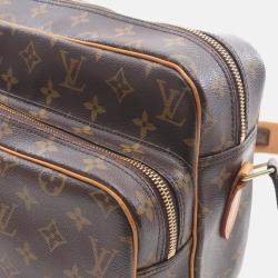 Pre Owned Louis Vuitton Nile Crossbody Shoulder Bag M45244 Monogram Canvas Brown Used Lv