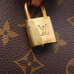 Pre Owned Louis Vuitton Pochette Tirette Shoulder Bag M12859 Monogram Canvas Brown Used Lv