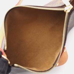 Pre Owned Louis Vuitton Pochette Tirette Shoulder Bag M12859 Monogram Canvas Brown Used Lv