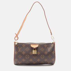 Pre Owned Louis Vuitton Pochette Tirette Shoulder Bag M12859 Monogram Canvas Brown Used Lv