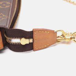 Pre Owned Louis Vuitton Eva Shoulder Bag M95567 Monogram Canvas Leather Brown Used Women