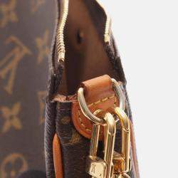 Pre Owned Louis Vuitton Eva Shoulder Bag M95567 Monogram Canvas Leather Brown Used Women