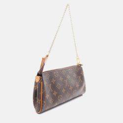 Pre Owned Louis Vuitton Eva Shoulder Bag M95567 Monogram Canvas Leather Brown Used Women
