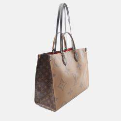 Pre Owned Louis Vuitton Onthego Gm Shoulder Tote Bag M45320 Monogram Giant Reverse Canvas