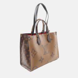 Pre Owned Louis Vuitton On The Go Mm Shoulder Tote Bag M45321 Monogram Giant Reverse Used