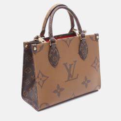 Pre Owned Louis Vuitton On The Go Pm Shoulder Handbag M46373 Monogram Giant Reverse Used