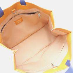Pre Owned Louis Vuitton Shopper Tote Mm Shoulder Bag M24457 Leather Saffron Used Unisex
