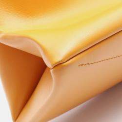 Pre Owned Louis Vuitton Shopper Tote Mm Shoulder Bag M24457 Leather Saffron Used Unisex