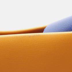 Pre Owned Louis Vuitton Shopper Tote Mm Shoulder Bag M24457 Leather Saffron Used Unisex