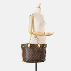 Pre Owned Louis Vuitton Brown Monogram Neverfull MM