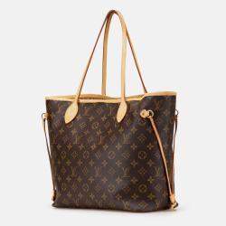 Pre Owned Louis Vuitton Brown Monogram Neverfull MM