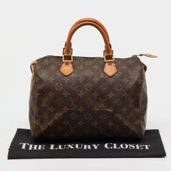 Pre Owned Louis Vuitton Monogram Canvas Speedy 30 Bag
