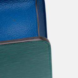 Pre Owned Louis Vuitton Navy Blue Tricolor Epi Neo Monceau