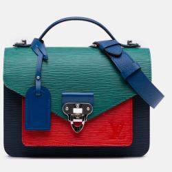 Pre Owned Louis Vuitton Navy Blue Tricolor Epi Neo Monceau