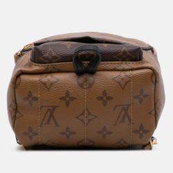 Pre Owned Louis Vuitton Brown Monogram Reverse Mini Palm Springs