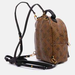 Pre Owned Louis Vuitton Brown Monogram Reverse Mini Palm Springs