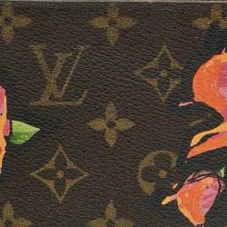Pre Owned Louis Vuitton Monogram Roses Canvas Zippy Wallet