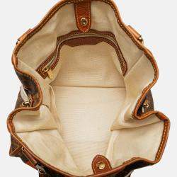 Pre Owned Louis Vuitton Brown Limited Edition Monogram Tisse Rayures PM
