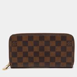 Pre Owned Louis Vuitton Damier Ebene Canvas Zippy Wallet