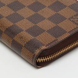 Pre Owned Louis Vuitton Damier Ebene Canvas Zippy Wallet