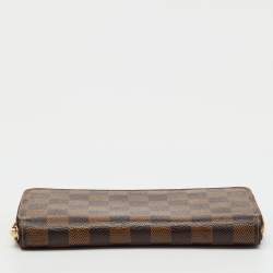 Pre Owned Louis Vuitton Damier Ebene Canvas Zippy Wallet