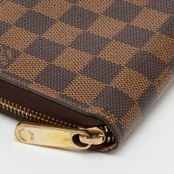 Pre Owned Louis Vuitton Damier Ebene Canvas Zippy Wallet