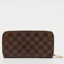Pre Owned Louis Vuitton Damier Ebene Canvas Zippy Wallet