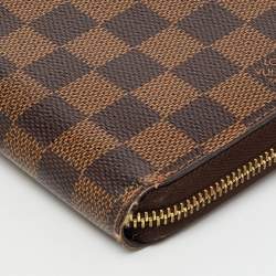 Pre Owned Louis Vuitton Damier Ebene Canvas Zippy Wallet