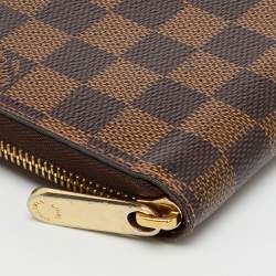 Pre Owned Louis Vuitton Damier Ebene Canvas Zippy Wallet