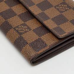 Pre Owned Louis Vuitton Damier Ebene Canvas Sarah Long Wallet