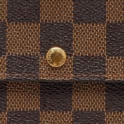 Pre Owned Louis Vuitton Damier Ebene Canvas Sarah Long Wallet