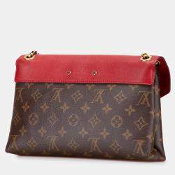 Pre Owned Louis Vuitton Brown/Red Monogram Pallas Chain