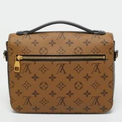 Pre Owned Louis Vuitton Monogram Reverse Canvas Pochette Metis Bag
