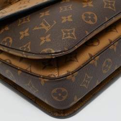 Pre Owned Louis Vuitton Monogram Reverse Canvas Pochette Metis Bag