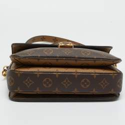 Pre Owned Louis Vuitton Monogram Reverse Canvas Pochette Metis Bag