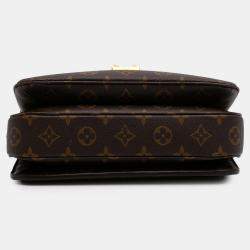 Pre Owned Louis Vuitton Brown Monogram Pochette Metis