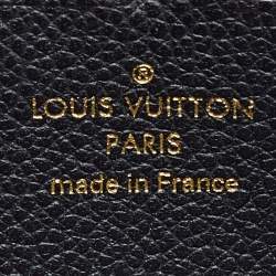 Pre Owned Louis Vuitton Black Monogram Empreinte Leather Zippy Wallet