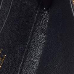 Pre Owned Louis Vuitton Black Monogram Empreinte Leather Zippy Wallet