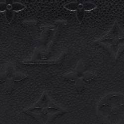 Pre Owned Louis Vuitton Black Monogram Empreinte Leather Zippy Wallet