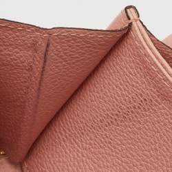 Pre Owned Louis Vuitton Rose Poudre Monogram Empreinte Leather Zippy Wallet