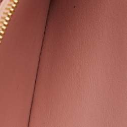 Pre Owned Louis Vuitton Rose Poudre Monogram Empreinte Leather Zippy Wallet