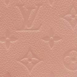 Pre Owned Louis Vuitton Rose Poudre Monogram Empreinte Leather Zippy Wallet