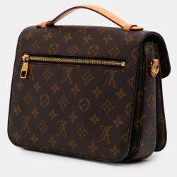 Pre Owned Louis Vuitton Brown Monogram Pochette Metis