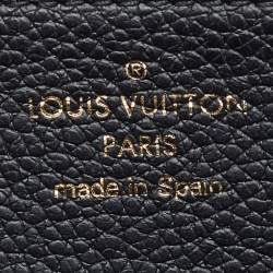 Pre Owned Louis Vuitton Black Monogram Empreinte Leather Zippy Wallet