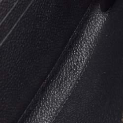 Pre Owned Louis Vuitton Black Monogram Empreinte Leather Zippy Wallet