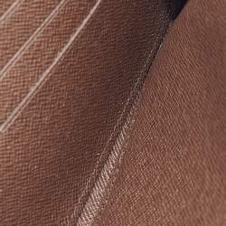 Pre Owned Louis Vuitton Damier Ebene Canvas Sarah Long Wallet